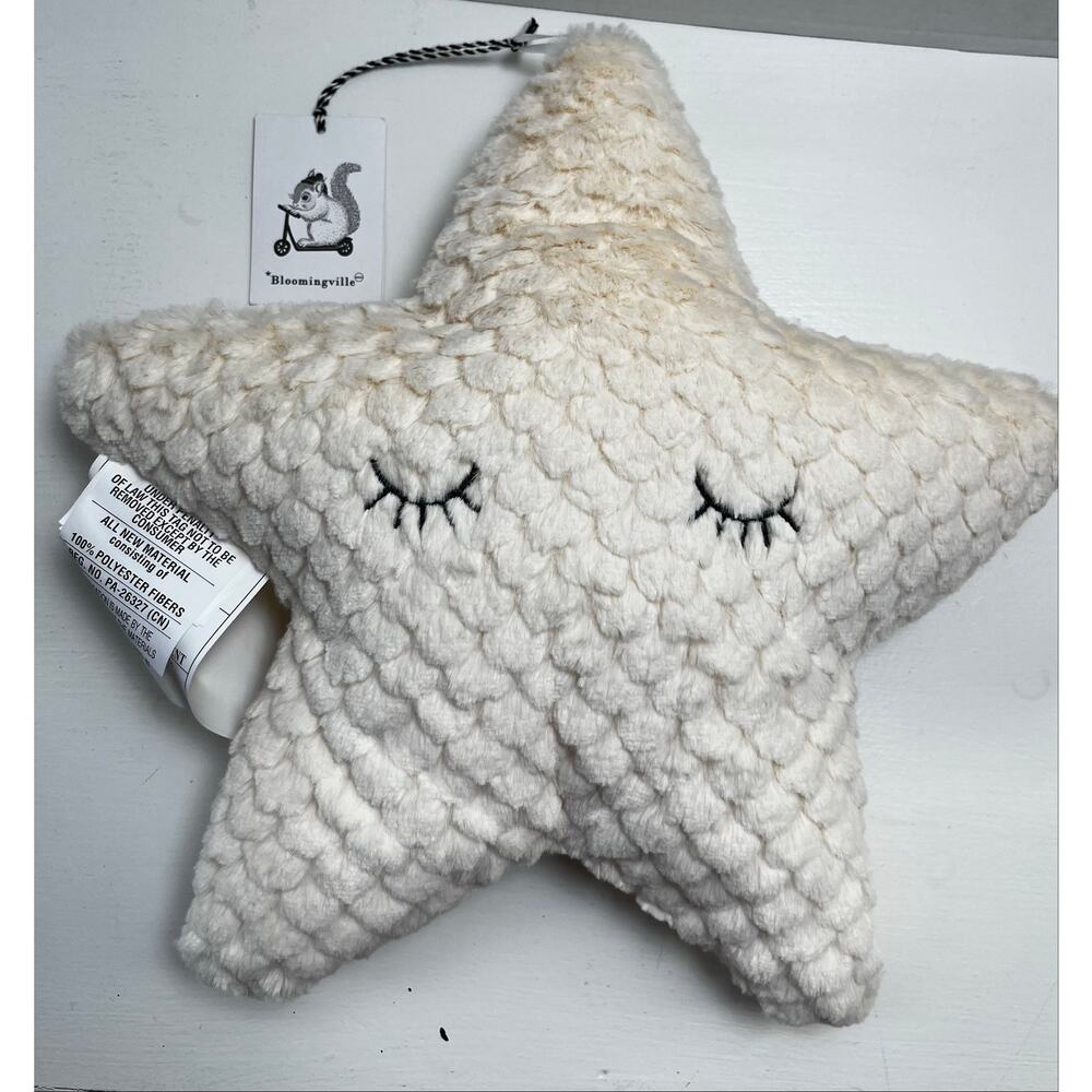 Bloomingville sleeping star plush 12" ivory super soft plushy toy baby toddler
